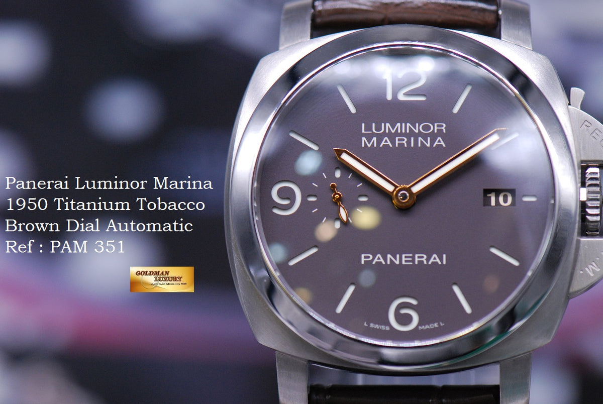 [SOLD] PANERAI LUMINOR MARINA 44mm TITANIUM 1950 CASE PAM 351 AUTOMATIC (NEAR MINT)