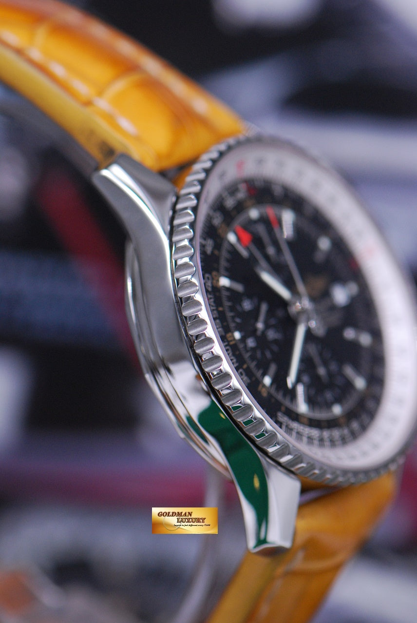 [SOLD] BREITLING NAVITIMER GMT 46mm CHRONOGRAPH BLACK A24322 (MINT)