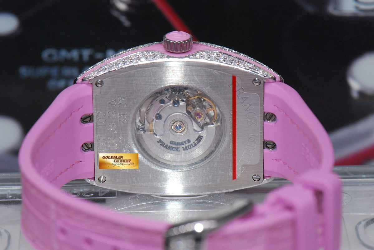 [SOLD] FRANCK MULLER VANGUARD LADIES 32mm CUSTOM FULL-PAVED DIAMOND COLOUR DREAM AUTOMATIC (NEW-UNWORN)