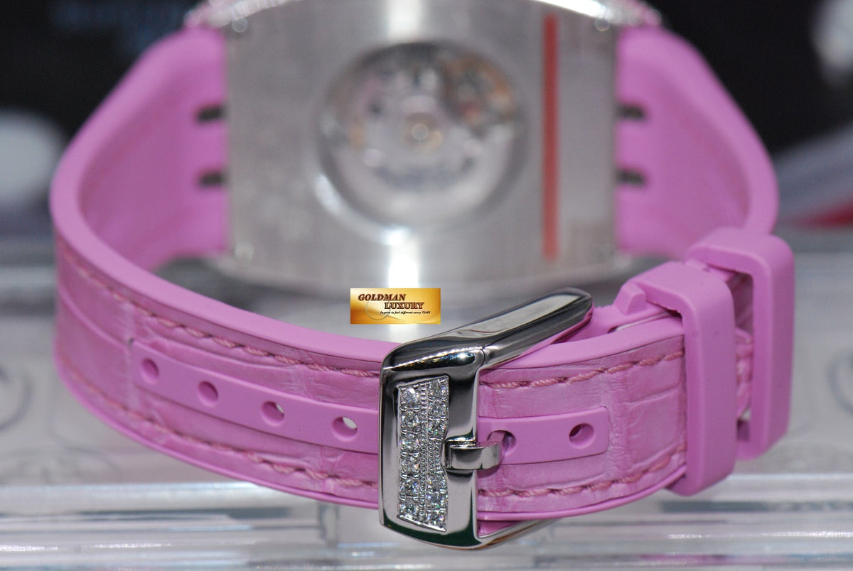 [SOLD] FRANCK MULLER VANGUARD LADIES 32mm CUSTOM FULL-PAVED DIAMOND COLOUR DREAM AUTOMATIC (NEW-UNWORN)