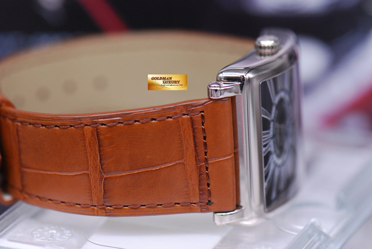 [SOLD] FRANCK MULLER MASTER SQUARE LADIES 18K WHITE GOLD RELIEF QUARTZ 6002M (LNIB)