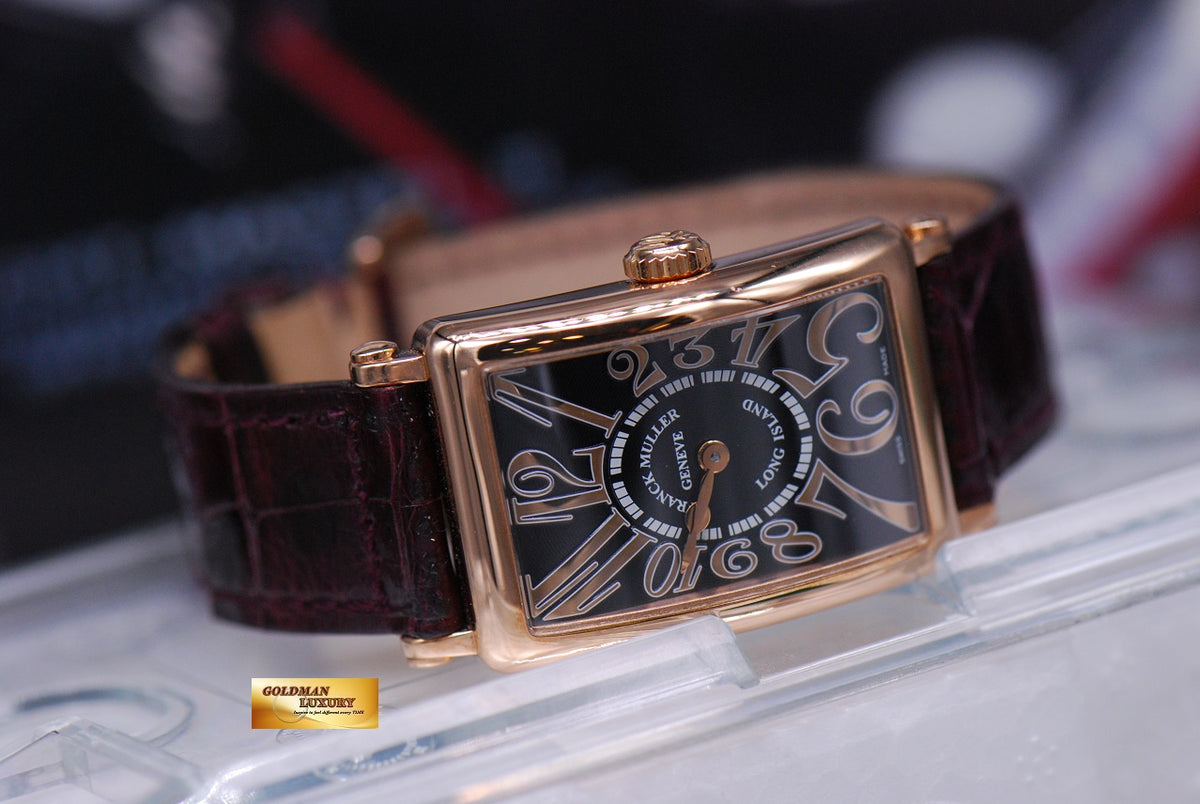 [SOLD] FRANCK MULLER LONG ISLAND LADIES 18K ROSE GOLD RELIEF QUARTZ 902M (MINT)