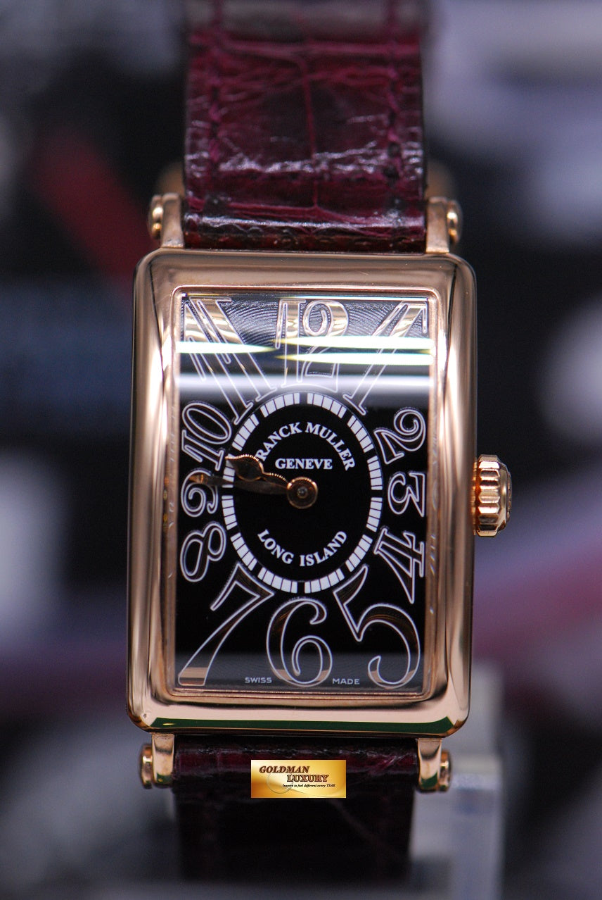 [SOLD] FRANCK MULLER LONG ISLAND LADIES 18K ROSE GOLD RELIEF QUARTZ 902M (MINT)