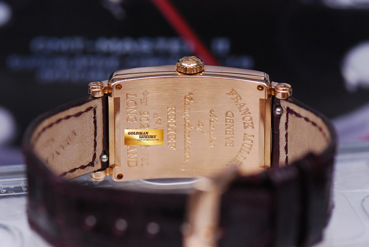 [SOLD] FRANCK MULLER LONG ISLAND LADIES 18K ROSE GOLD RELIEF QUARTZ 902M (MINT)