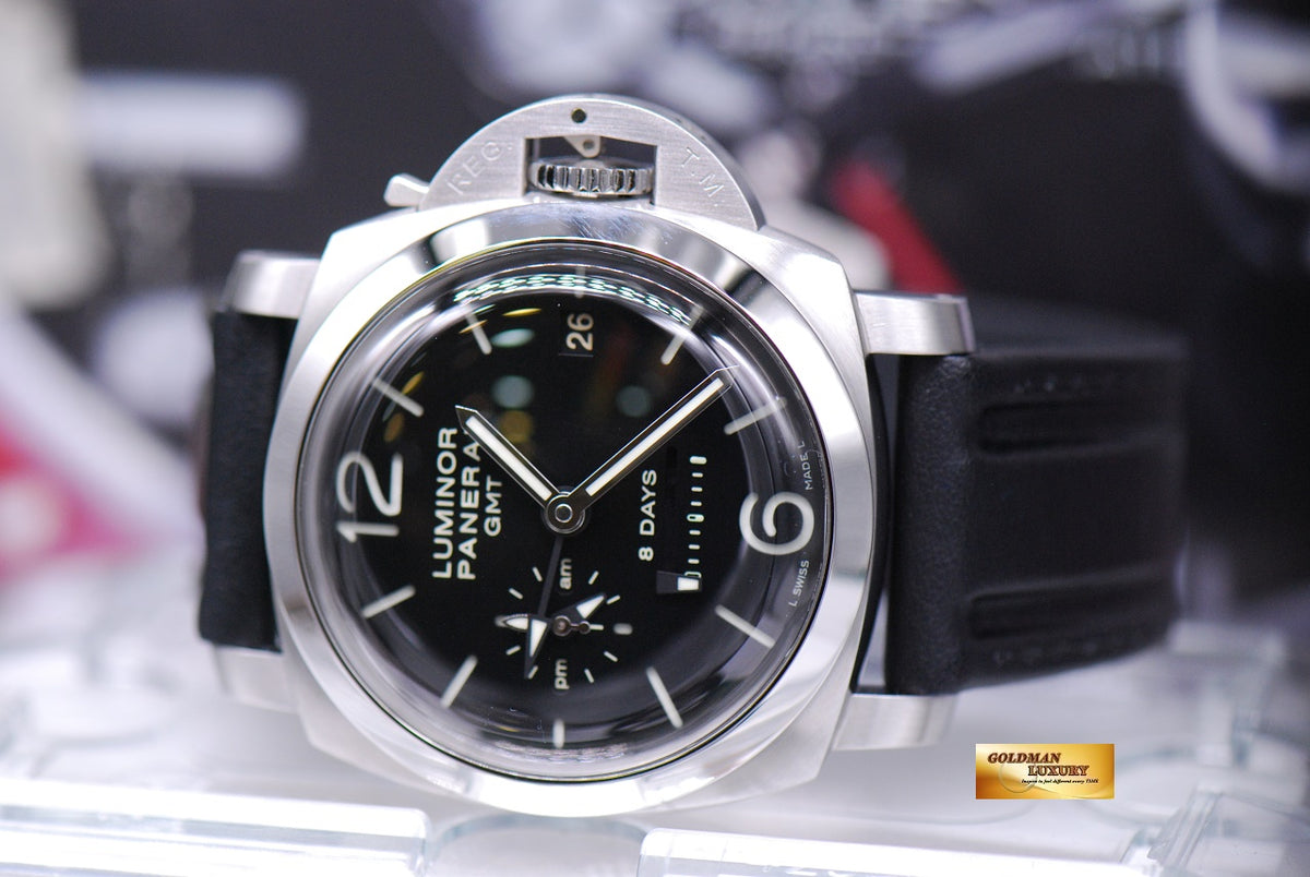 [SOLD] PANERAI LUMINOR GMT 8-DAYS AM/PM DIAL MANUAL WINDING PAM 233 (NOS)