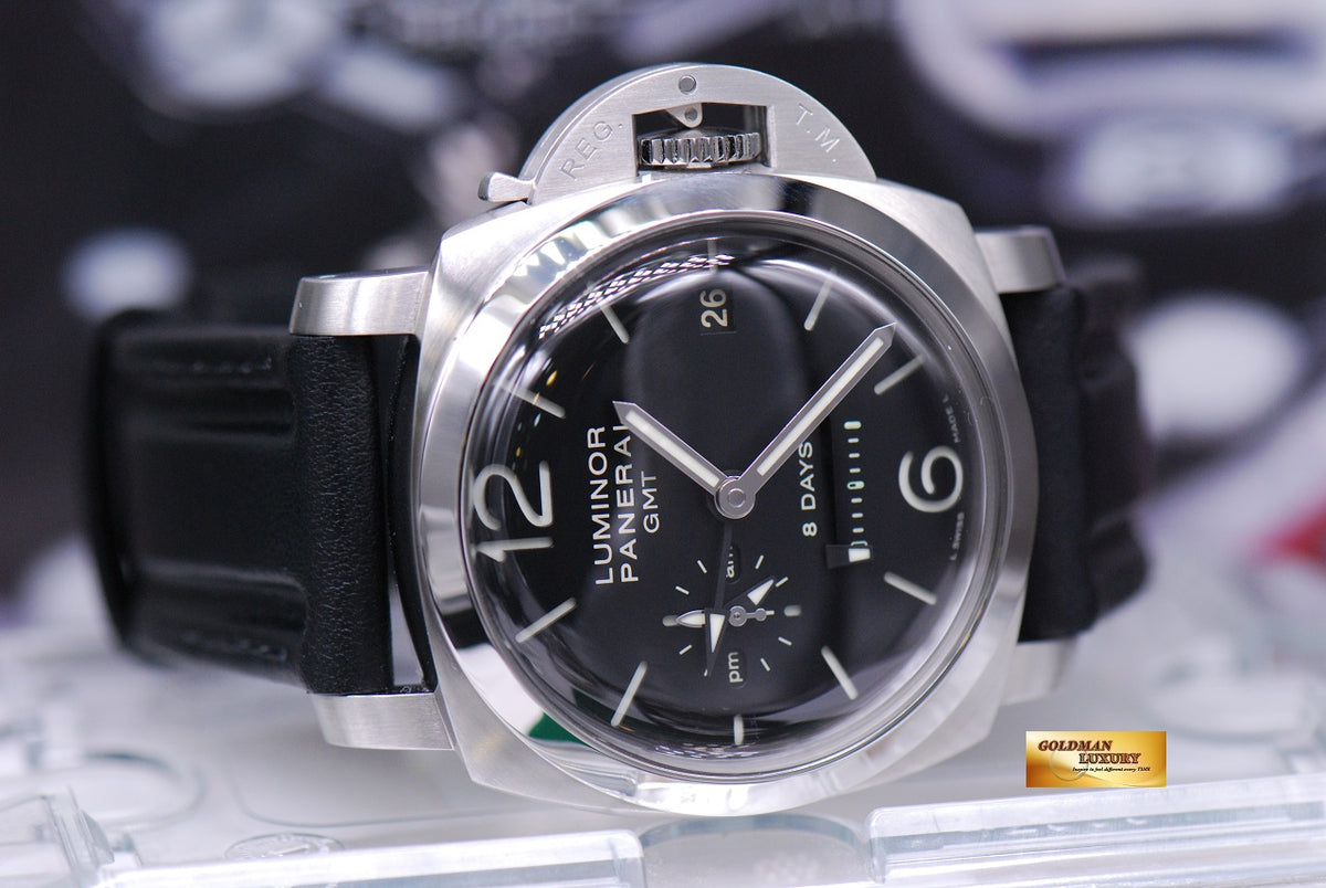 [SOLD] PANERAI LUMINOR GMT 8-DAYS AM/PM DIAL MANUAL WINDING PAM 233 (NOS)