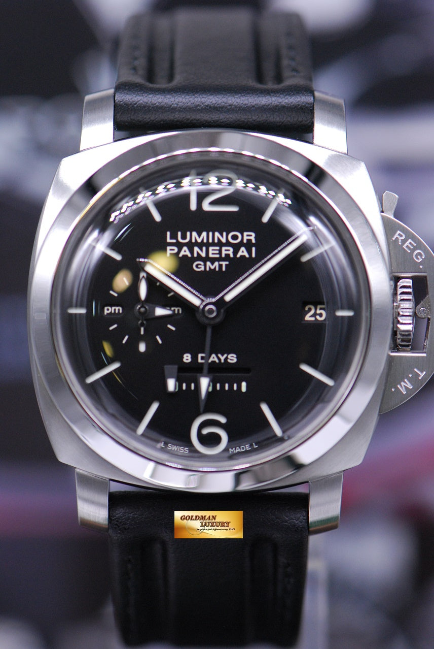 [SOLD] PANERAI LUMINOR GMT 8-DAYS AM/PM DIAL MANUAL WINDING PAM 233 (NOS)