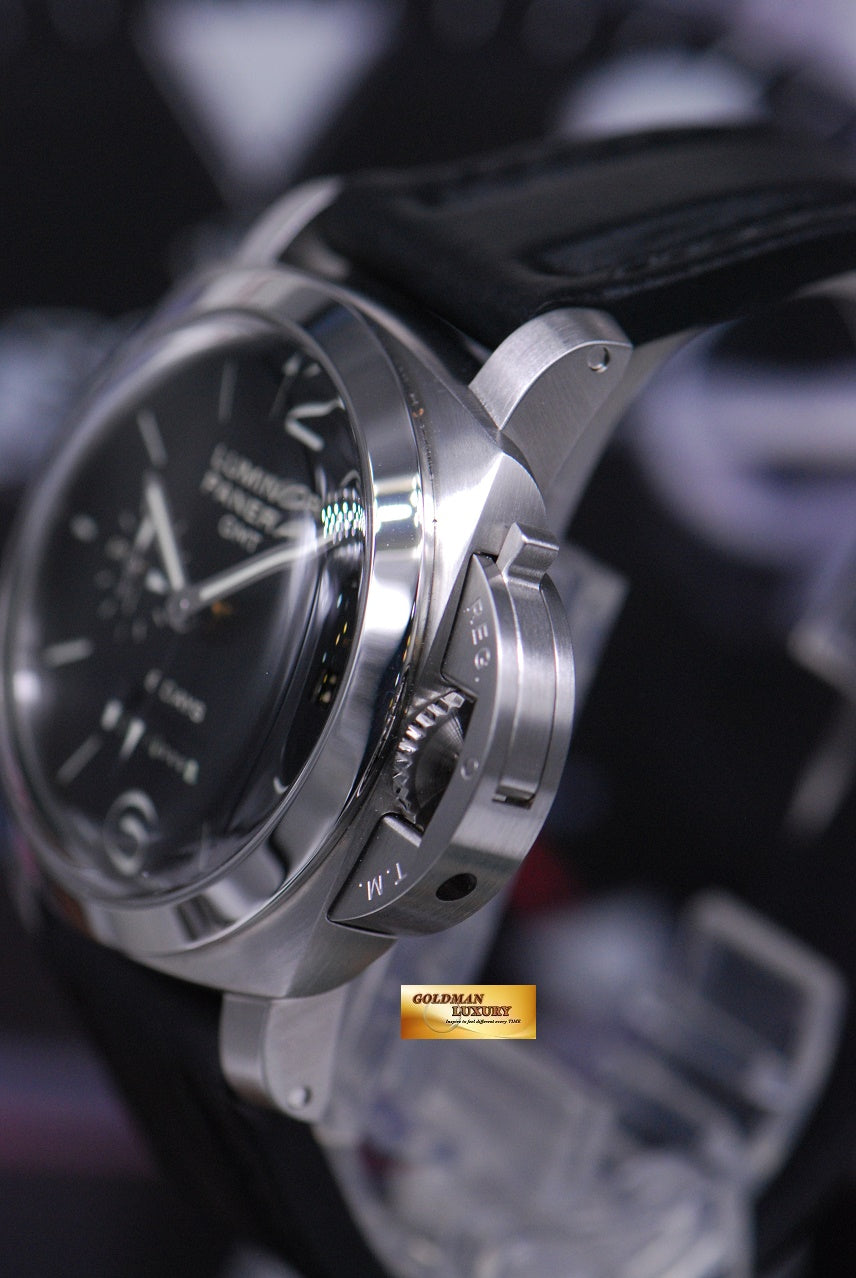 [SOLD] PANERAI LUMINOR GMT 8-DAYS AM/PM DIAL MANUAL WINDING PAM 233 (NOS)