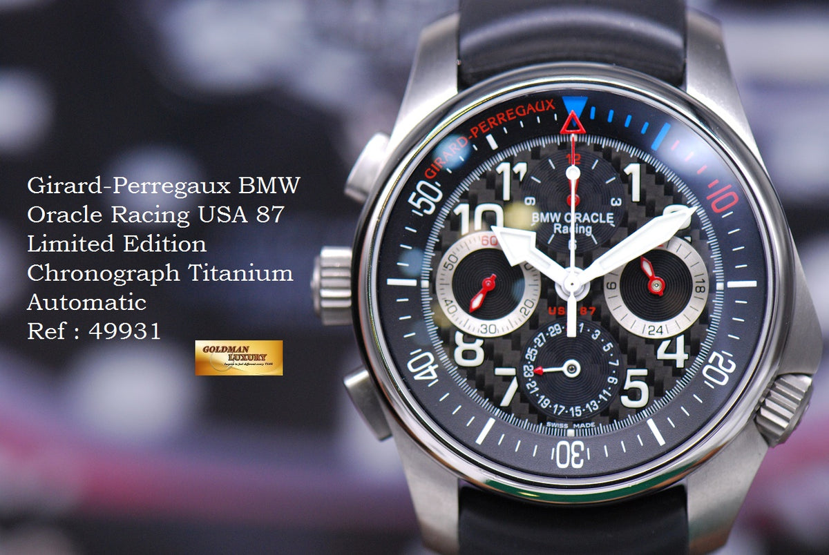 [SOLD] GIRARD PERREGAUX BMW ORACLE RACING USA 87 TITANIUM CHRONOGRAPH AUTOMATIC LIMITED (MINT)