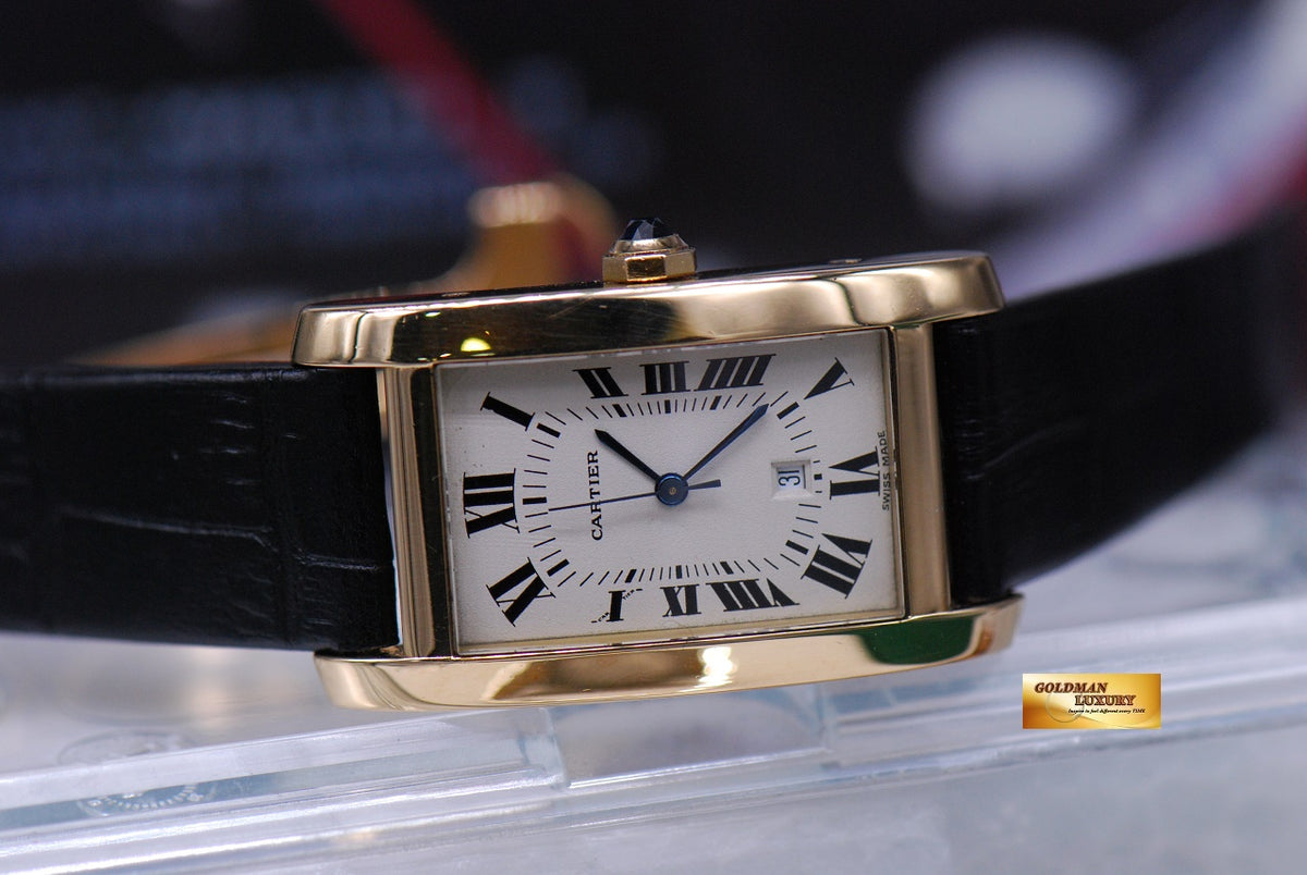 [SOLD] CARTIER TANK AMERICAINE 18K YELLOW GOLD LARGE AUTOMATIC 8172984 (MINT)