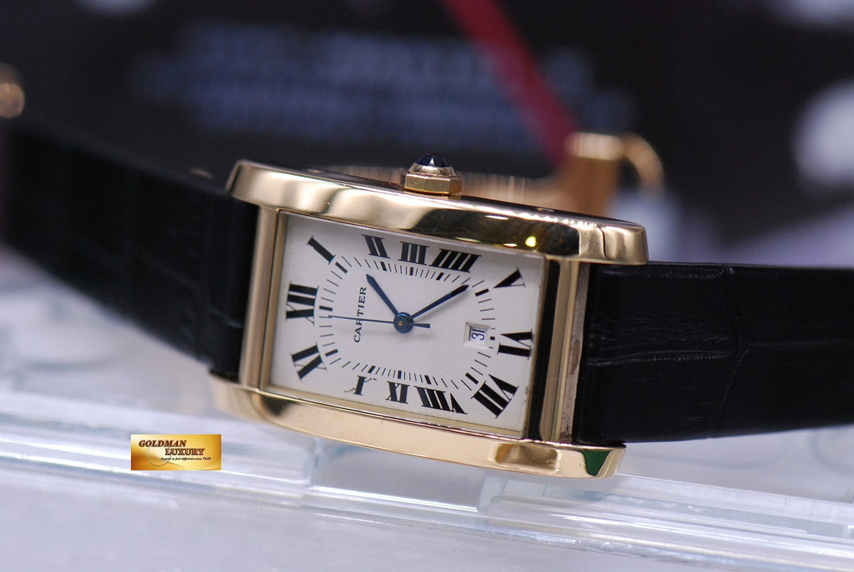 [SOLD] CARTIER TANK AMERICAINE 18K YELLOW GOLD LARGE AUTOMATIC 8172984 (MINT)