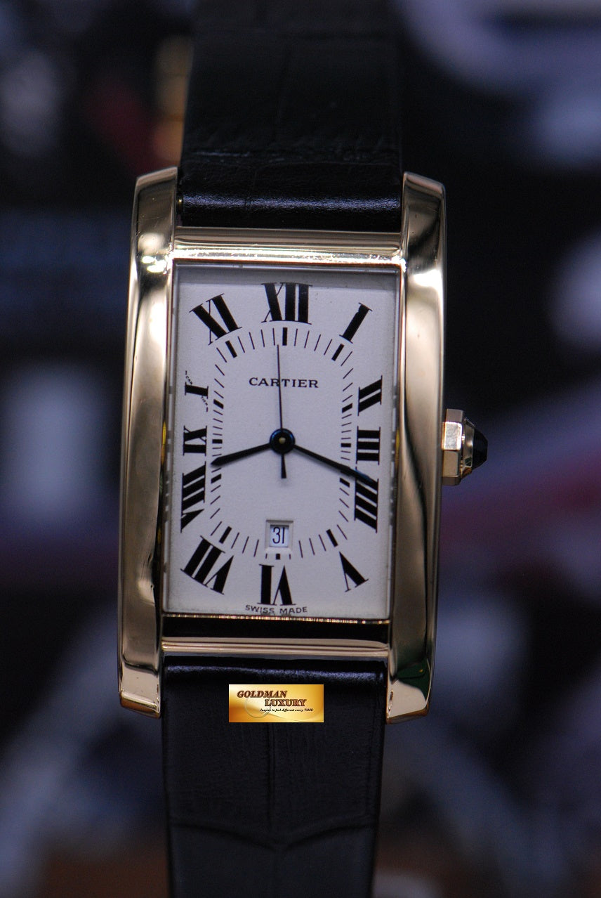 [SOLD] CARTIER TANK AMERICAINE 18K YELLOW GOLD LARGE AUTOMATIC 8172984 (MINT)