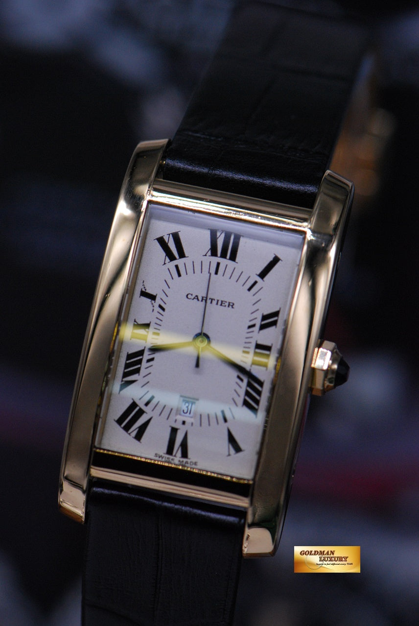 [SOLD] CARTIER TANK AMERICAINE 18K YELLOW GOLD LARGE AUTOMATIC 8172984 (MINT)