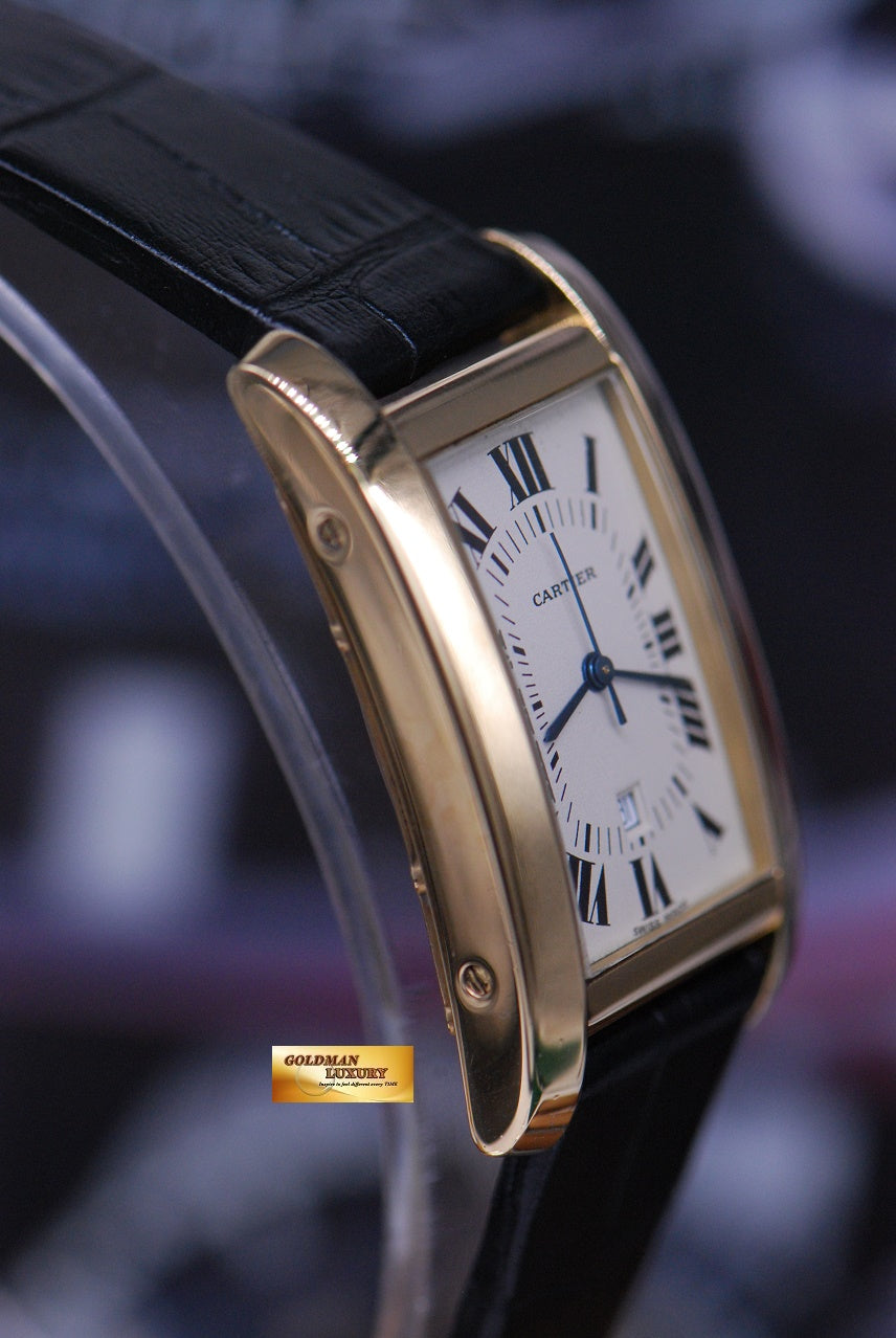 [SOLD] CARTIER TANK AMERICAINE 18K YELLOW GOLD LARGE AUTOMATIC 8172984 (MINT)