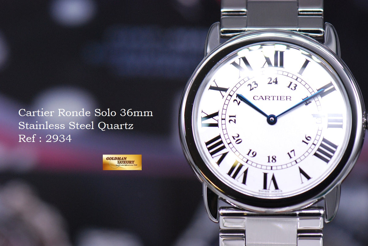 [SOLD] CARTIER RONDE SOLO 36mm STAINLESS STEEL QUARTZ 2934 (MINT)