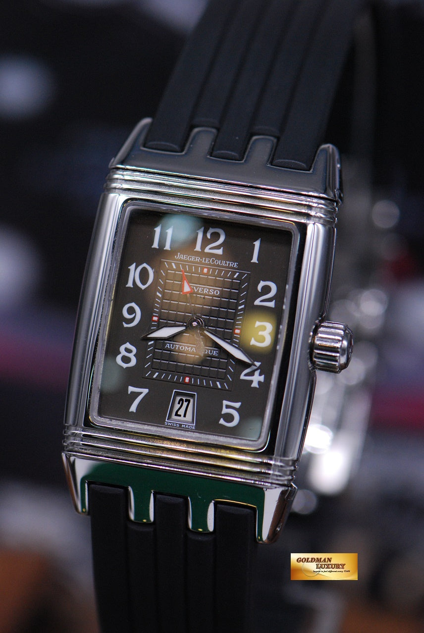 [SOLD] JLC REVERSO GRANDE SPORT AUTOMATIC SS RUBBER 290.8.60 (MINT)