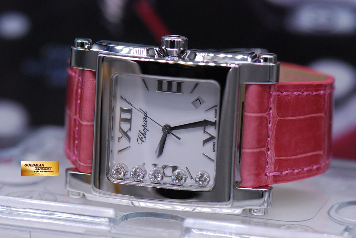 [SOLD] CHOPARD HAPPY SPORT SQUARE XL 5 DIAMOND LADIES QUARTZ (NEAR MINT)