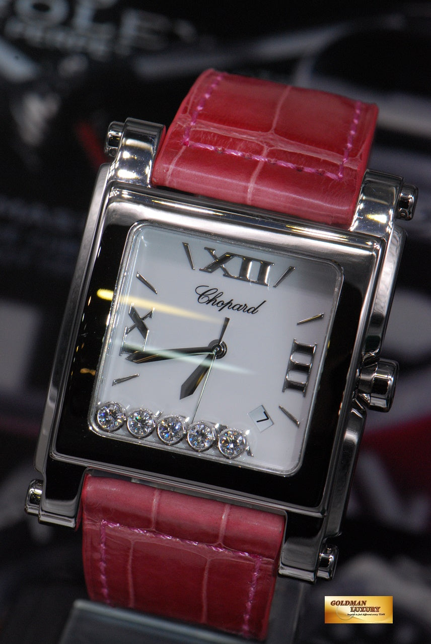 [SOLD] CHOPARD HAPPY SPORT SQUARE XL 5 DIAMOND LADIES QUARTZ (NEAR MINT)