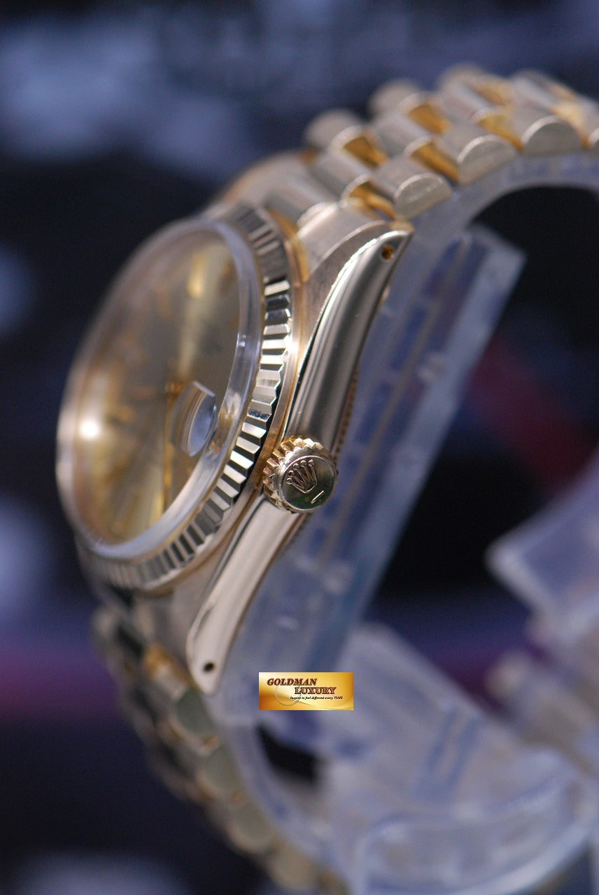 [SOLD] ROLEX OYSTER PERPETUAL DATEJUST 31mm BOYSIZE 18K YELLOW GOLD 6827 (NEAR MINT)