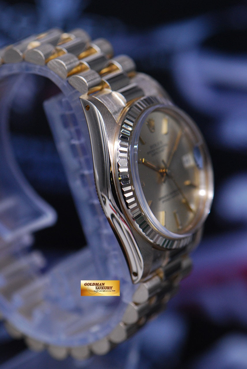 [SOLD] ROLEX OYSTER PERPETUAL DATEJUST 31mm BOYSIZE 18K YELLOW GOLD 6827 (NEAR MINT)