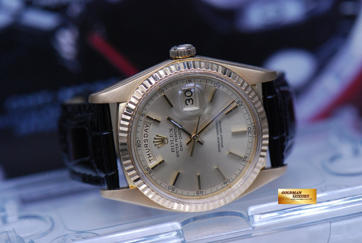 [SOLD] ROLEX OYSTER PERPETUAL DATEJUST DAY-DATE PRESIDENT 18K YELLOW GOLD 1803 (NEAR MINT)