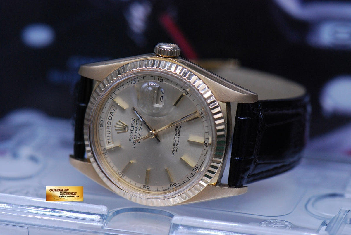 [SOLD] ROLEX OYSTER PERPETUAL DATEJUST DAY-DATE PRESIDENT 18K YELLOW GOLD 1803 (NEAR MINT)