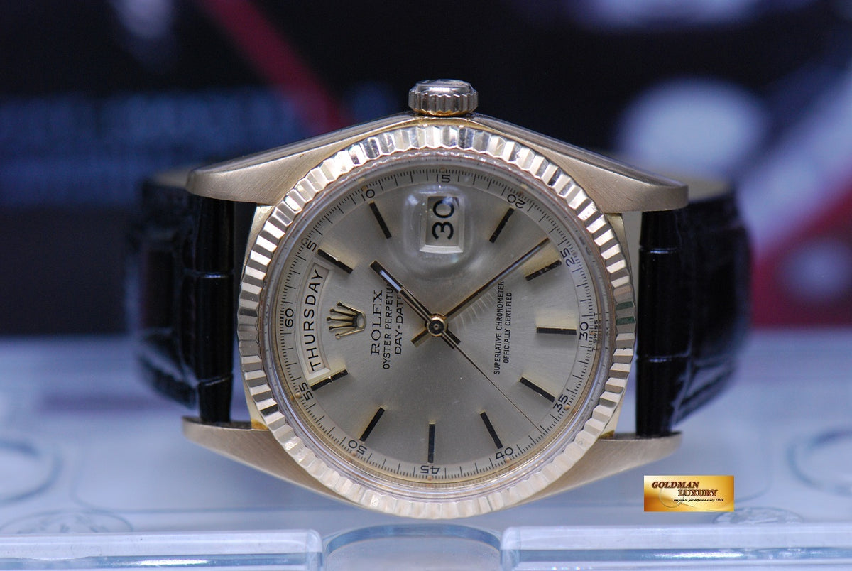 [SOLD] ROLEX OYSTER PERPETUAL DATEJUST DAY-DATE PRESIDENT 18K YELLOW GOLD 1803 (NEAR MINT)