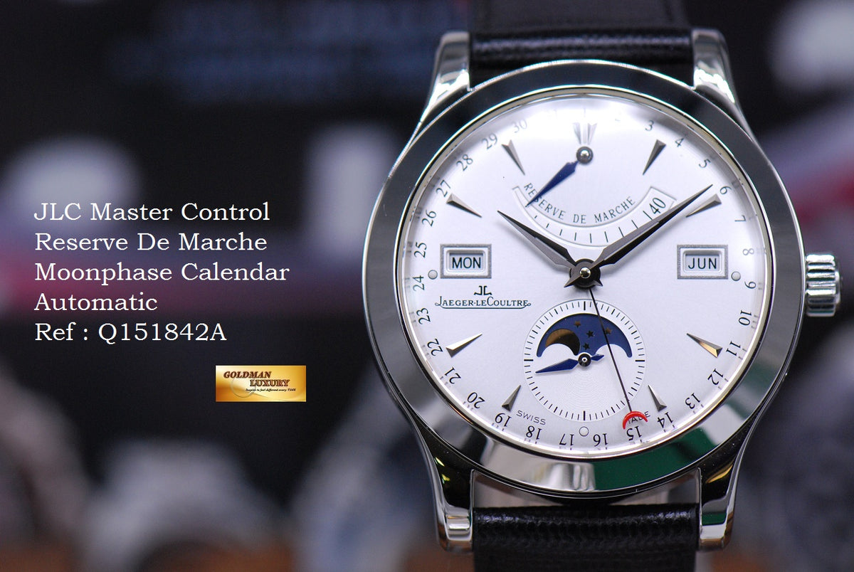 [SOLD] JLC MASTER CONTROL RESERVE De MARCHE MOONPHASE CALENDAR Q151842A (MINT)