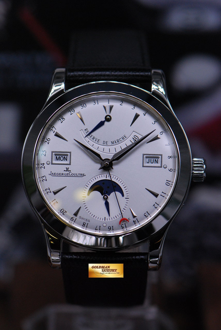 [SOLD] JLC MASTER CONTROL RESERVE De MARCHE MOONPHASE CALENDAR Q151842A (MINT)