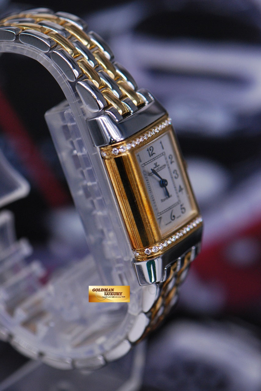 [SOLD] JAEGER Le-COULTRE REVERSO LADIES HALF-GOLD DIAMOND QUARTZ 265.5.08 (NEAR MINT)