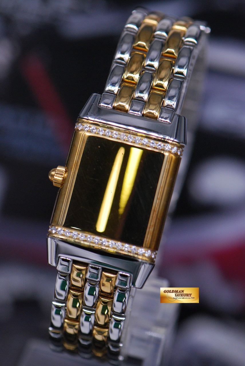 [SOLD] JAEGER Le-COULTRE REVERSO LADIES HALF-GOLD DIAMOND QUARTZ 265.5.08 (NEAR MINT)