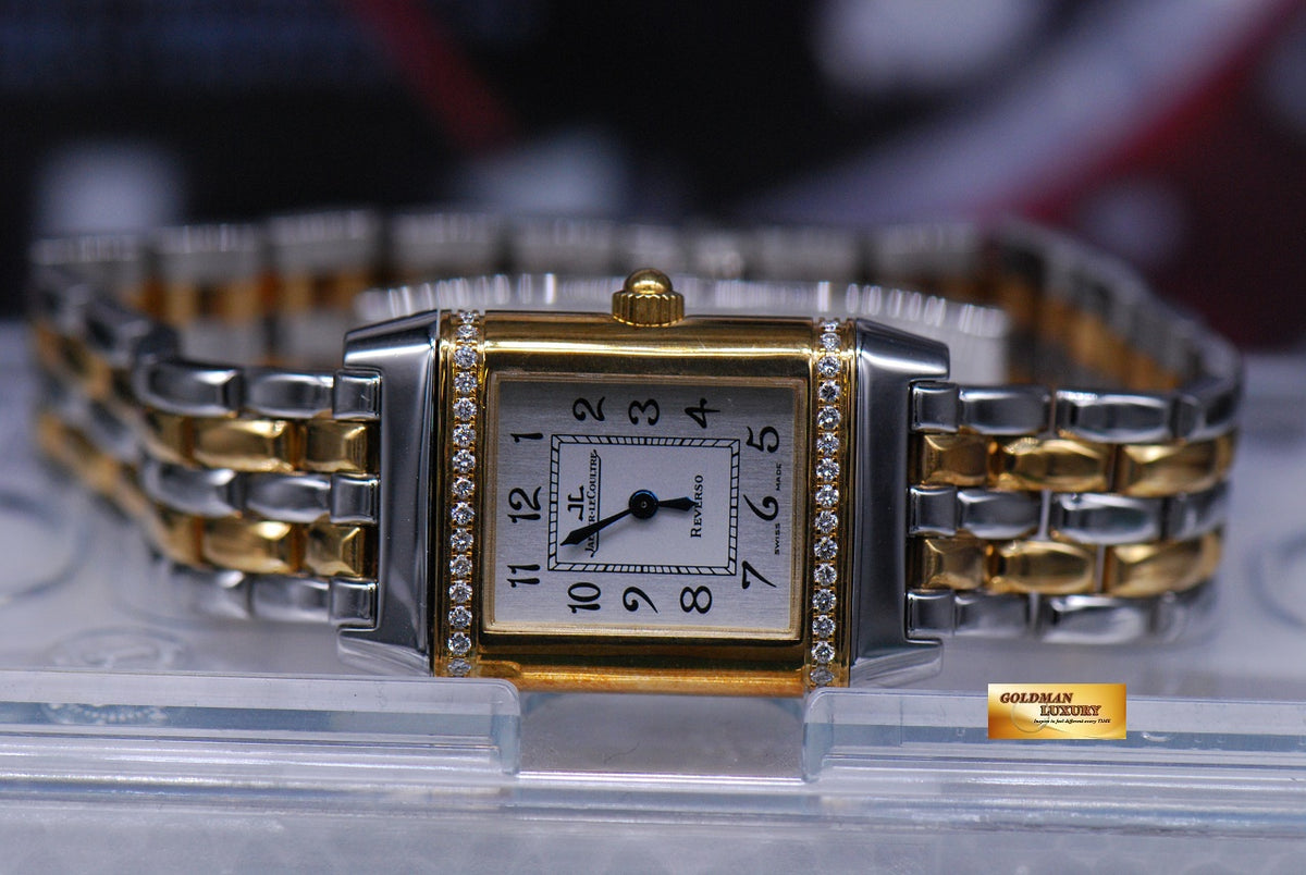 [SOLD] JAEGER Le-COULTRE REVERSO LADIES HALF-GOLD DIAMOND QUARTZ 265.5.08 (NEAR MINT)