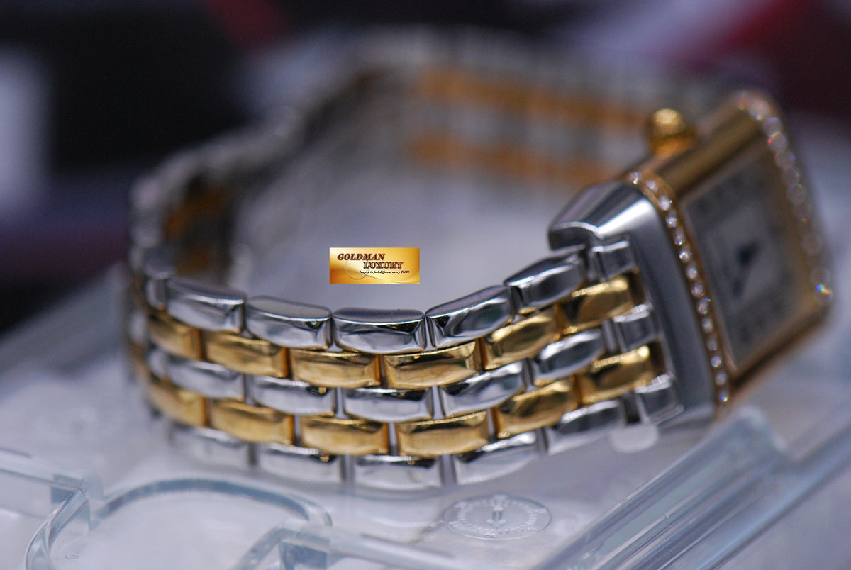 [SOLD] JAEGER Le-COULTRE REVERSO LADIES HALF-GOLD DIAMOND QUARTZ 265.5.08 (NEAR MINT)