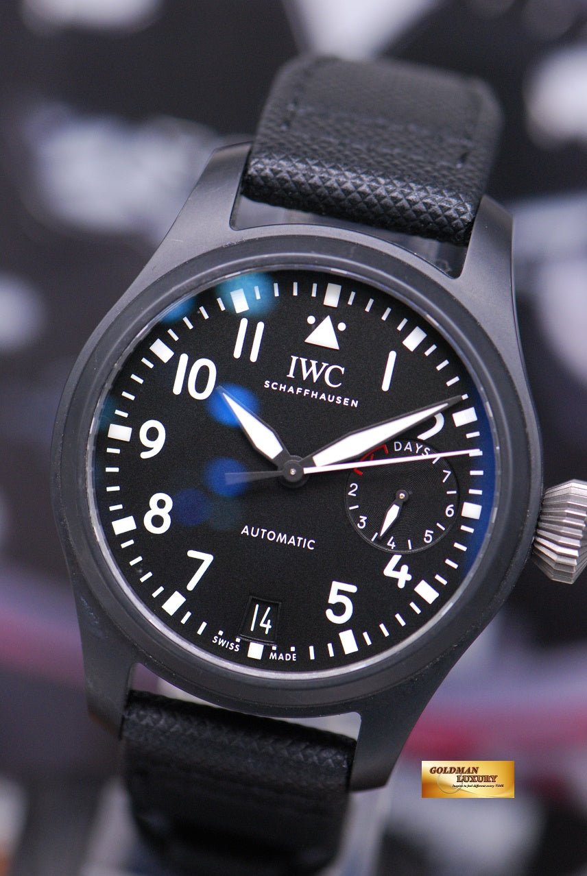[SOLD] IWC BIG PILOT TOP GUN 46mm CERAMIC 7-DAYS POWER RESERVE AUTOMATIC IW5020-01 (MINT)