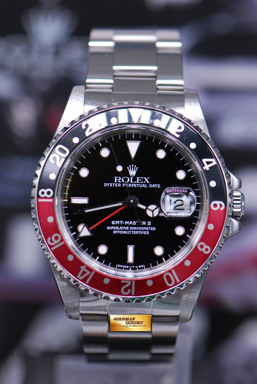 [SOLD] ROLEX OYSTER PERPETUAL GMT-MASTER II COKE BEZEL AUTOMATIC 16710 (MINT)