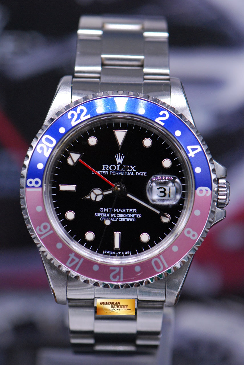 [SOLD] ROLEX OYSTER PERPETUAL GMT-MASTER I PEPSI BEZEL AUTOMATIC 16700 (AGING)