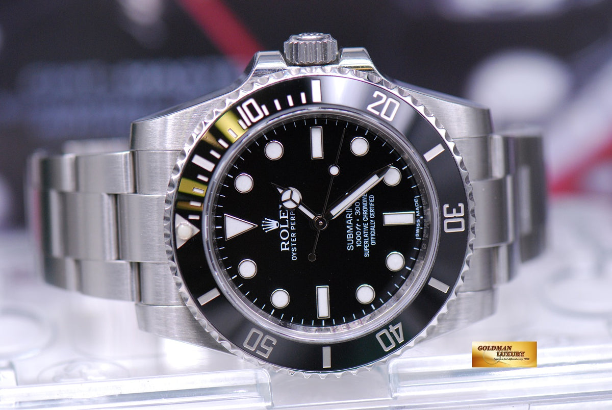 [SOLD] ROLEX OYSTER PERPETUAL SUBMARINER NO-DATE CERAMIC BEZEL 114060 (NEAR MINT)