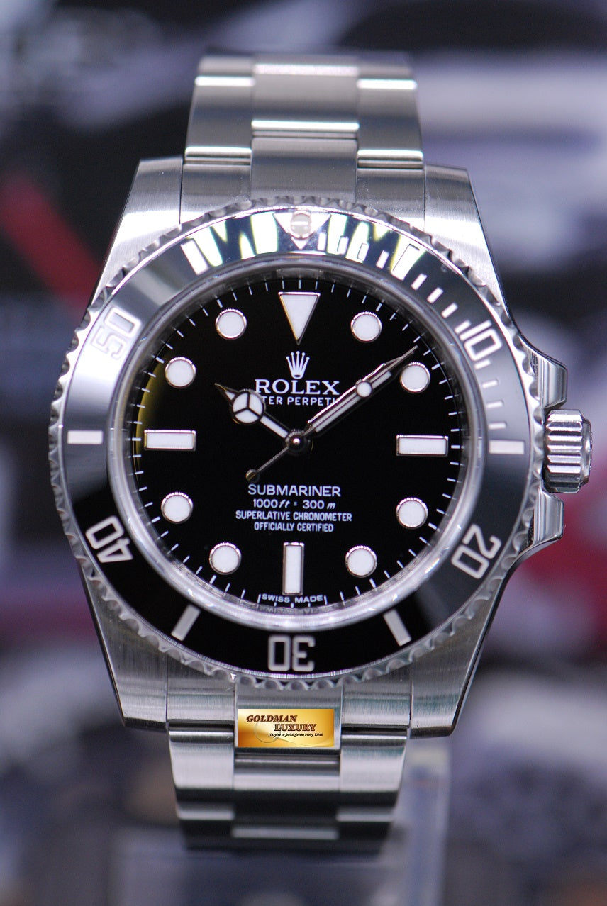 [SOLD] ROLEX OYSTER PERPETUAL SUBMARINER NO-DATE CERAMIC BEZEL 114060 (NEAR MINT)