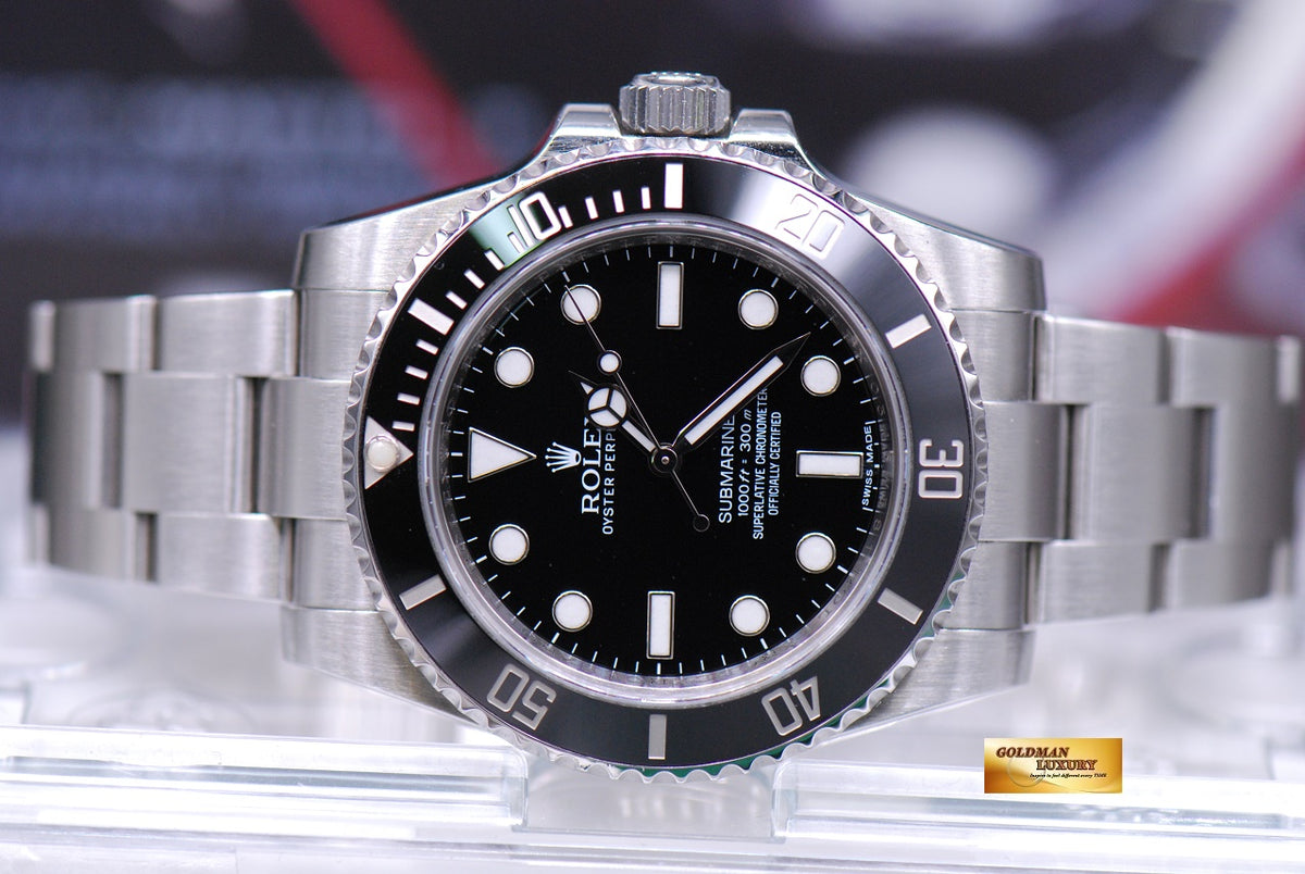 [SOLD] ROLEX OYSTER PERPETUAL SUBMARINER NO-DATE CERAMIC BEZEL 114060 (NEAR MINT)