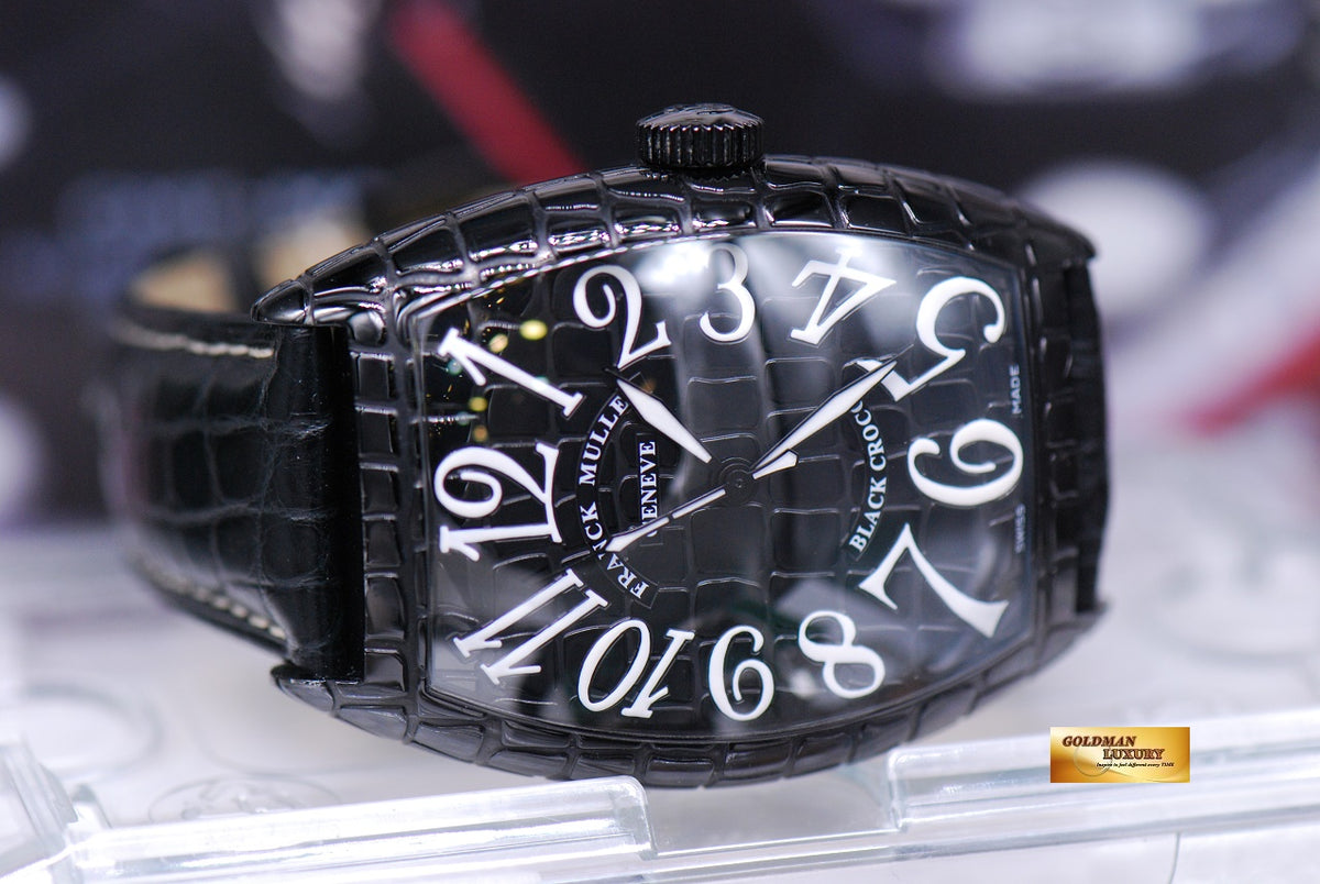 [SOLD] FRANCK MULLER BLACK CROCO AUTOMATIC 8880 SC BLK CRO (NEAR MINT)