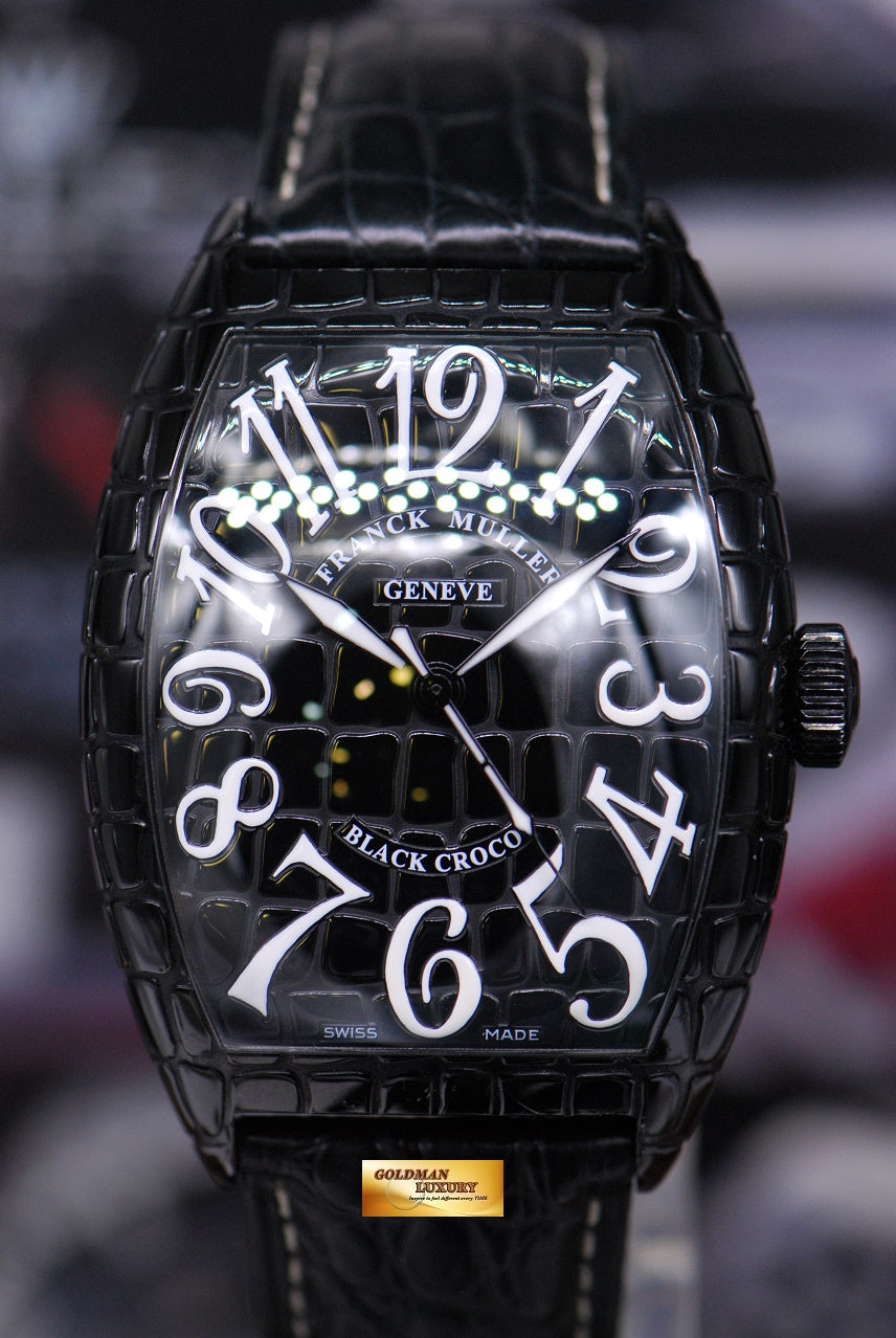 [SOLD] FRANCK MULLER BLACK CROCO AUTOMATIC 8880 SC BLK CRO (NEAR MINT)