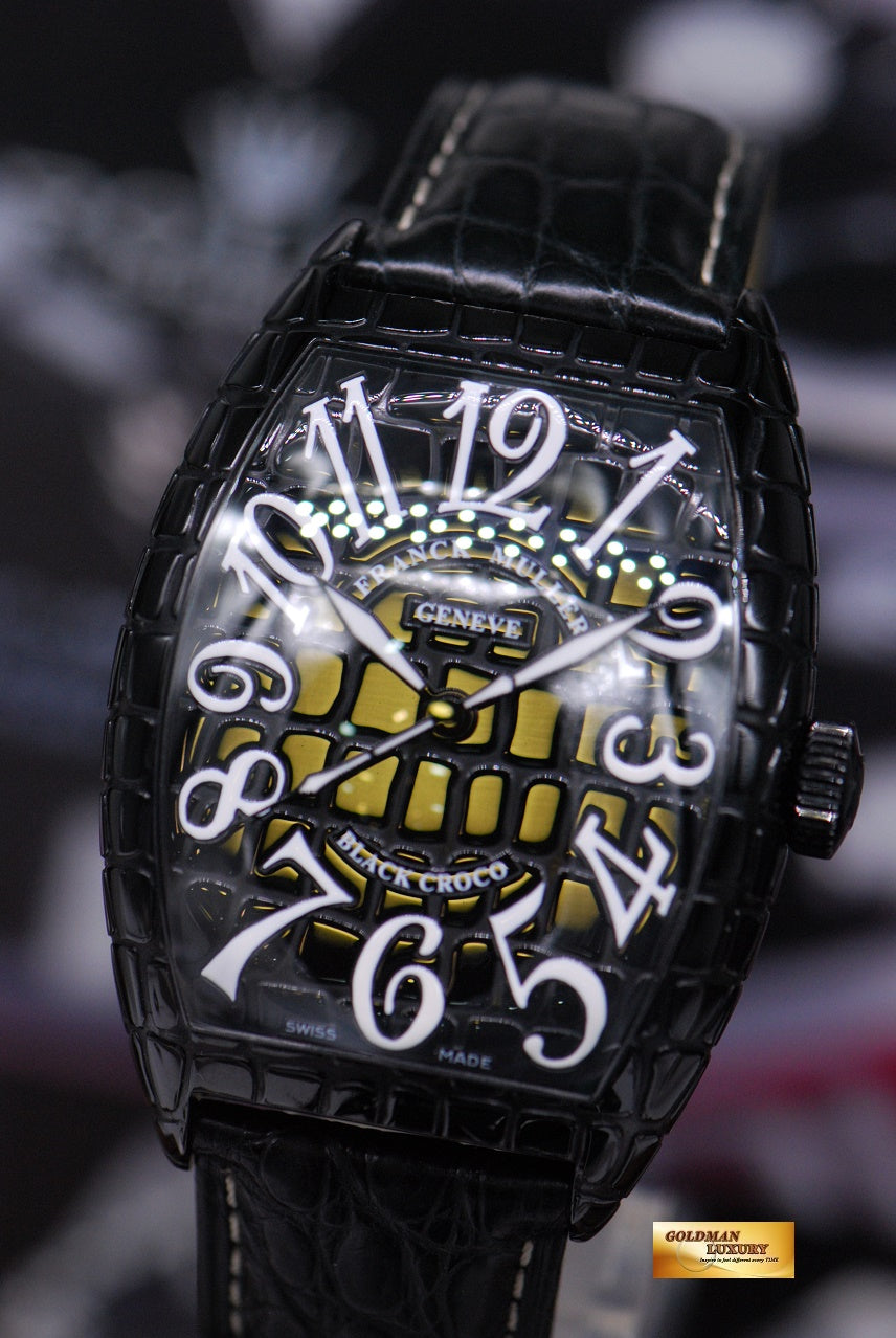 [SOLD] FRANCK MULLER BLACK CROCO AUTOMATIC 8880 SC BLK CRO (NEAR MINT)