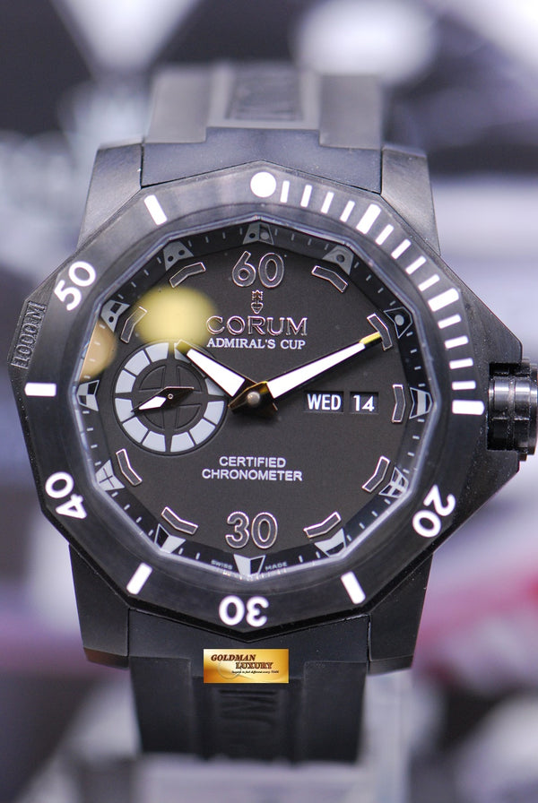 CORUM ADMIRAL’S CUP SEA-DEFENDER 48mm PVD BLACK DEEP HULL 01.0076 (MINT)