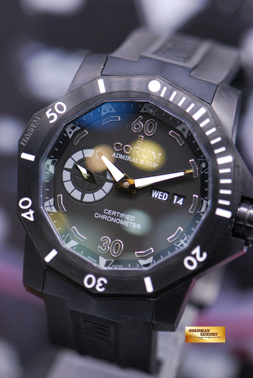 CORUM ADMIRAL’S CUP SEA-DEFENDER 48mm PVD BLACK DEEP HULL 01.0076 (MINT)