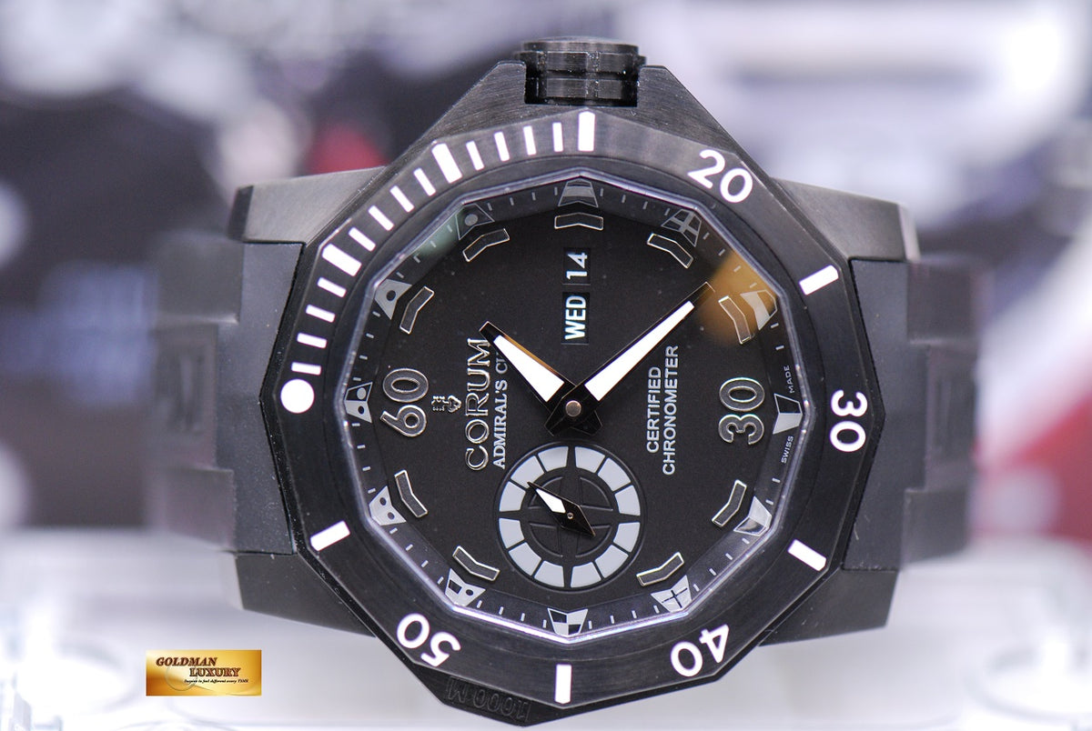 CORUM ADMIRAL’S CUP SEA-DEFENDER 48mm PVD BLACK DEEP HULL 01.0076 (MINT)