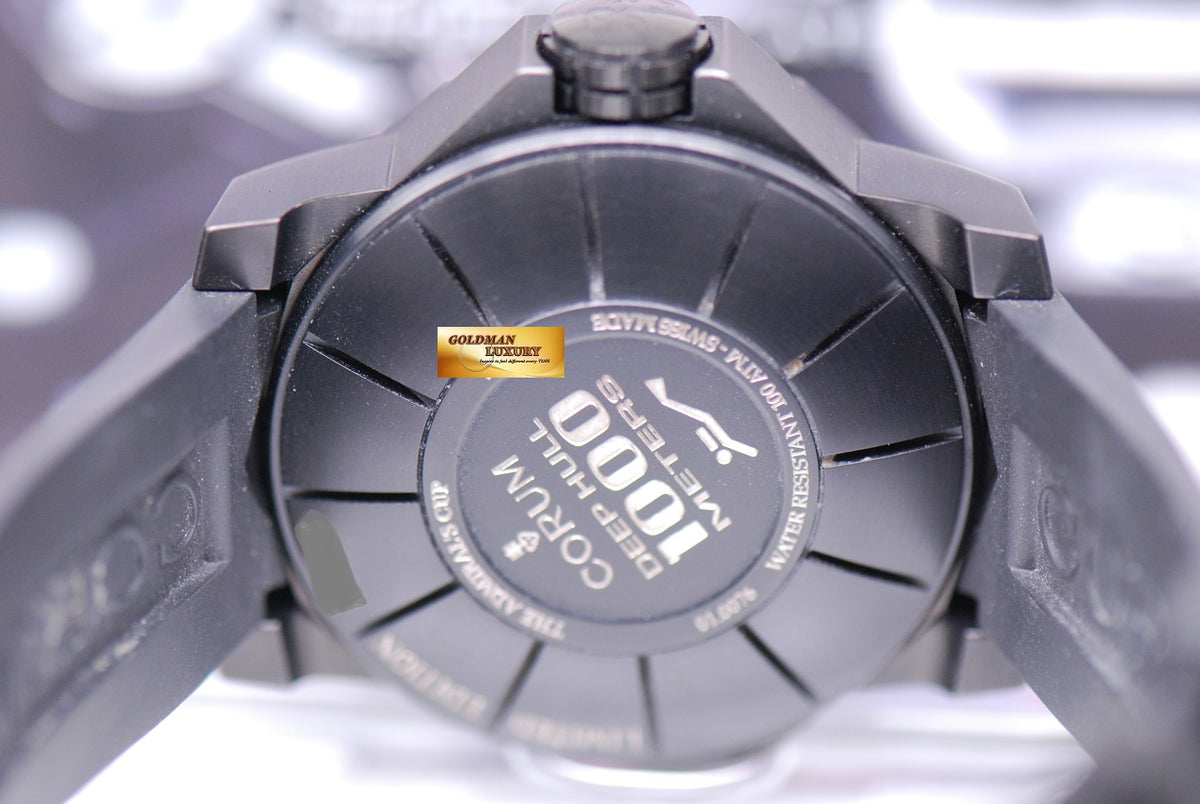 CORUM ADMIRAL’S CUP SEA-DEFENDER 48mm PVD BLACK DEEP HULL 01.0076 (MINT)