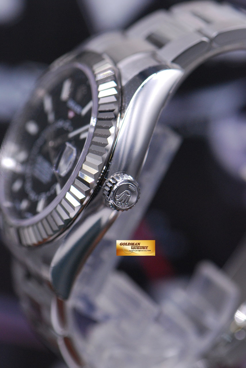 [SOLD] ROLEX OYSTER PERPETUAL SKY-DWELLER ANNUAL CALENDAR SS BLACK Ref : 326934 (NEW-UNWORN)