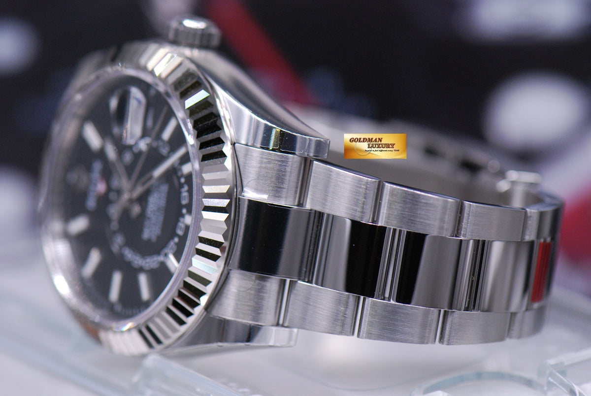 [SOLD] ROLEX OYSTER PERPETUAL SKY-DWELLER ANNUAL CALENDAR SS BLACK Ref : 326934 (NEW-UNWORN)