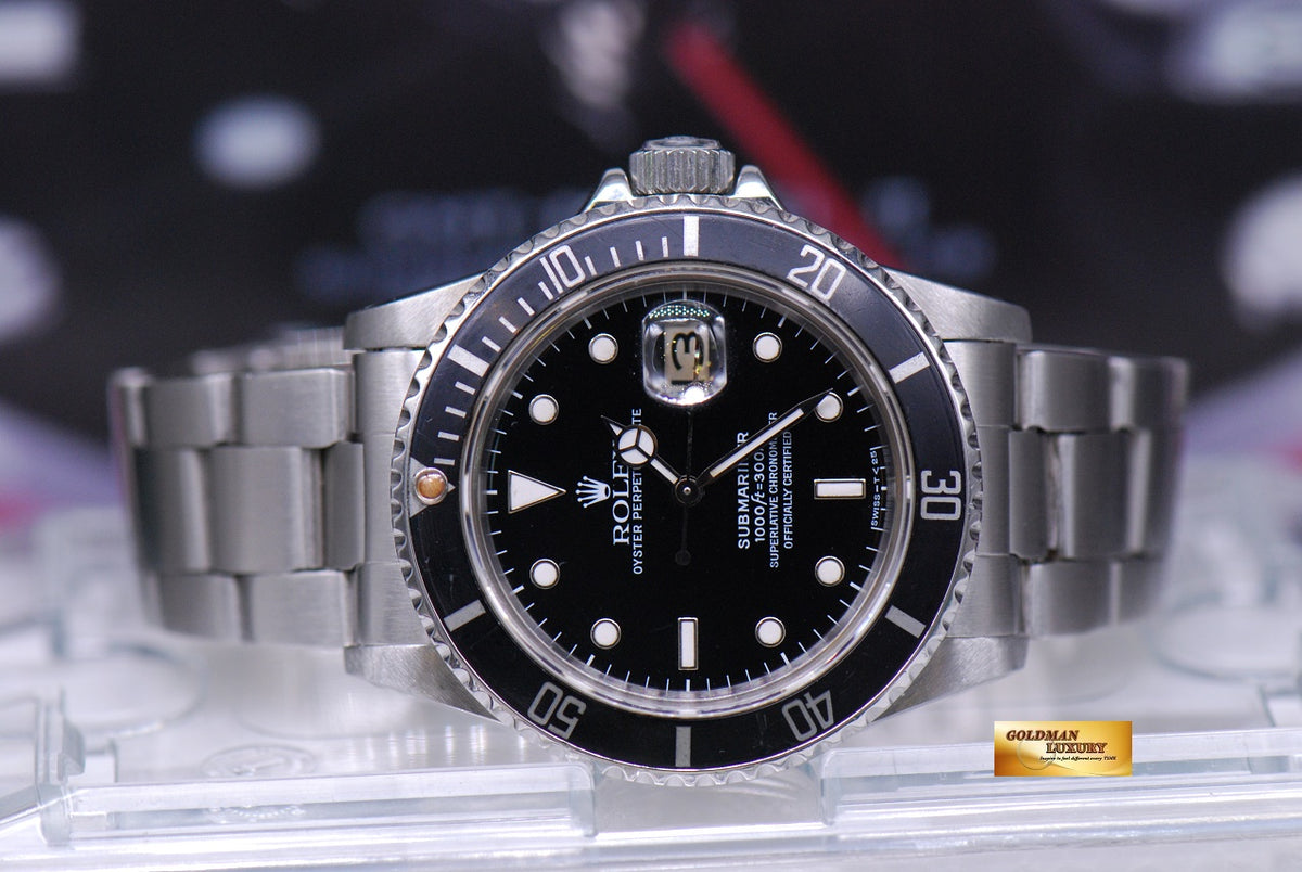 [SOLD] ROLEX OYSTER PERPETUAL SUBMARINER TRANSITIONAL DIAL BLACK 16800 (VINTAGE NEAR MINT)