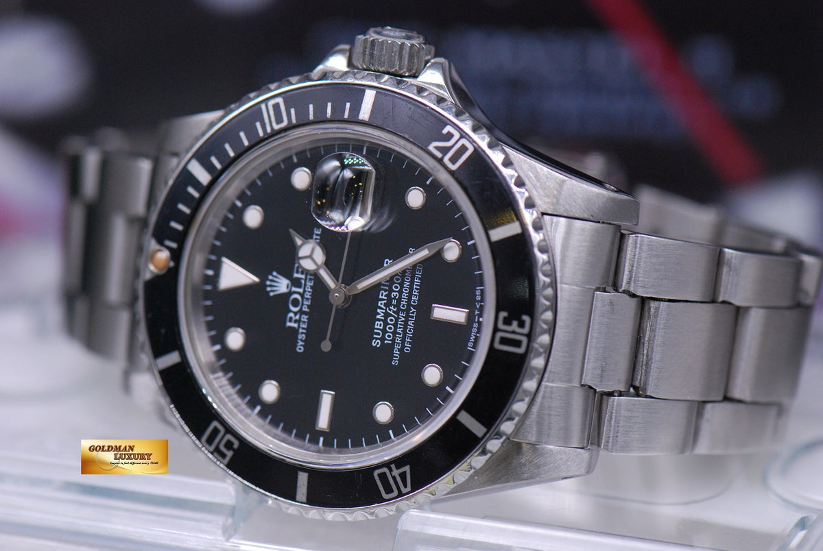 [SOLD] ROLEX OYSTER PERPETUAL SUBMARINER TRANSITIONAL DIAL BLACK 16800 (VINTAGE NEAR MINT)